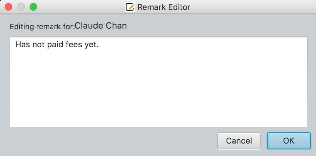 Remark Function Ui User Guide